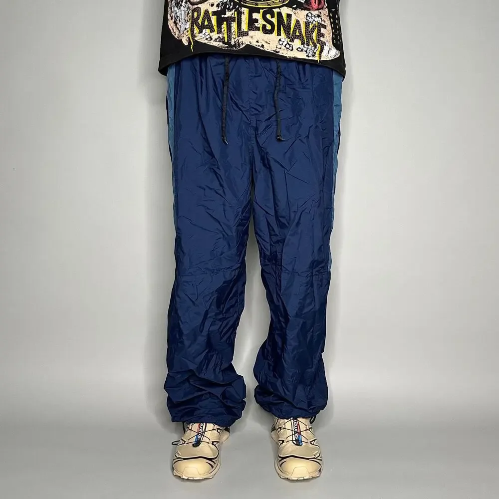 Vintage Y2K Nike Track Pants Mens XL Baggy Navy Blue Sweatpants Silver Tag - Picture 2 of 4